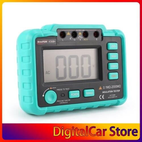 VC60B+ 1000V Digital Auto Range Insulation Resistance Meter Tester Megohmmeter Megger High Voltage LED Indication