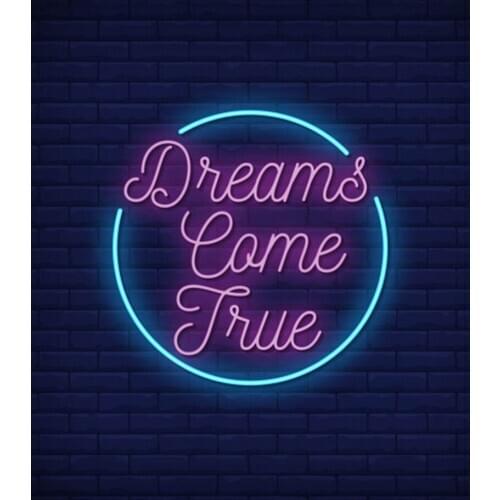 Decorative Light Dreams Come True Neon Light Restaurant Accessories Bedroom Hotel light Enseigne Lumineuse Handmade Glass Tubes