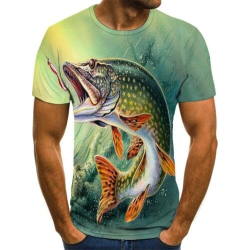 New Summer 3D Printed Fish Pattern Men And Women Casual T-Shirt Fashion Trend Youth Cool Mens T-Shirt Hip Hop Short Sleeve Top