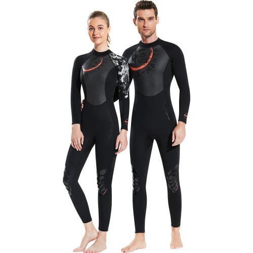 Chinoiserie Printed Wetsuit Men Women 1.5mm Neoprene+Shark Skin Patchwork Full-body Scuba Snorkeling Diving Surfing Swimsuit