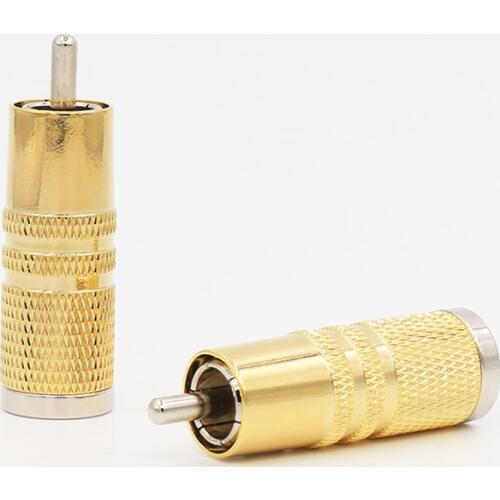 Hi end audio VB449G SRCA Signature Series Gold plate Male RCA connector rca plugs 4pieces per lot