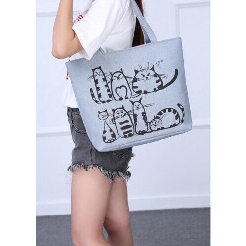 HOT Womens Canvas Printed Lady Shoulder Bag Handbag Messenger Purse Satchel Tote Shopping Bags
