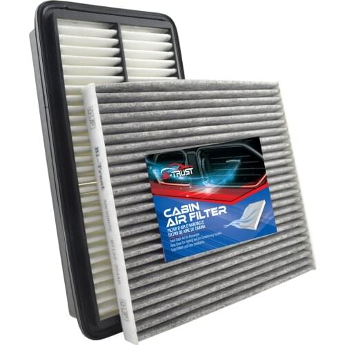 Bi-Trust Set of Engine & Cabin Air Filter Activated Carbon for Kia Sedona 2011 2012 2014 CA10271,28113-4D000,CF11819,3SF79-AQ000