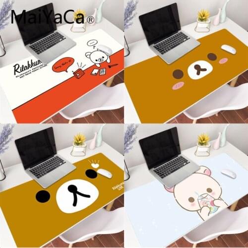 MaiYaCa Custom Skin Korilakkuma Rilakkuma Rubber Pad to Mouse Game Gaming Mouse Pad Large Deak Mat 700x300mm for overwatch/cs go
