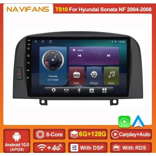 Android 11 GPS 6G+128G Car Multimedia Player For Hyundai SONATA NF 2004 2005 2006- 2008 WIFI Head Unit 4G LTE Stereo Audio 2DIN