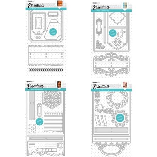 4pc 3D Essentials Frame set Metal Cutting Dies for DIY Scrapbooking Photo Album Decorative Embossing PaperCard Crafts Die2020