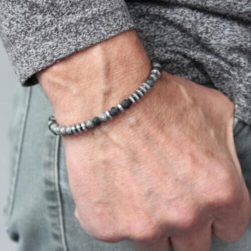 Men Bracelet Sets Trendy Handmade Classic Strand Stone Beaded Bracelet For Men Jewelry