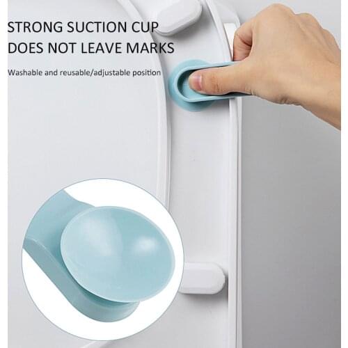 2Pcs Toilet Lid Lifter High Quality Household TPR Strong Suction Cup Type Not Dirty Easy Clean Ring Household Cleaning Products