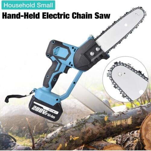 Handheld Chainsaw 8 Inch 29800H 220VF 880w Cordless Chainsaw Durable Battery And Charger Fruit Tree Pruning And Logging