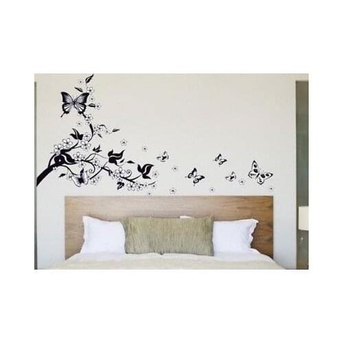 Flowers & Butterfly DIY Removable Wall Sticker Decal home Bedroom Living/Wedding Room Kids Children Girls