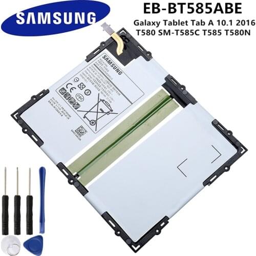 SAMSUNG Orginal Tablet EB-BT585ABE 7300mAh Battery For Samsung Galaxy Tablet Tab A 10.1 2016 T580 SM-T585C T585 T580N +Tools