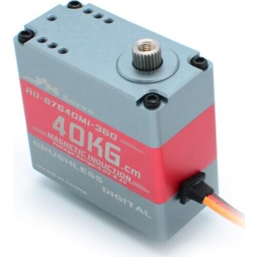Jx Dual Axis Servo Rd-B7640Mi-360 40Kg8.4V Brushless Servo 360 Degree Magnetic Induction Full Cnc Servo for Robot Mechanical Arm