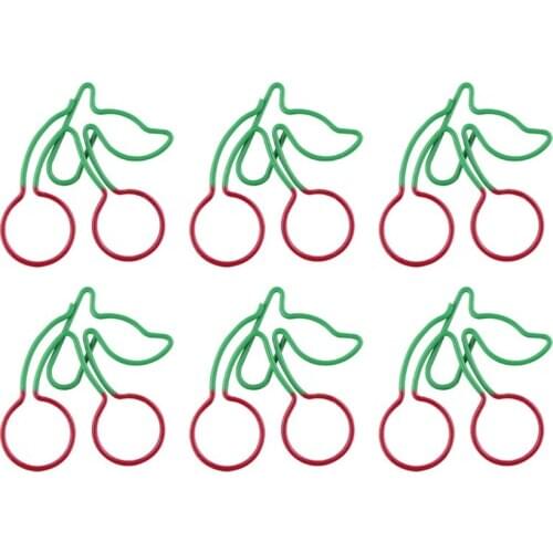 1Pc Cute Cherry Mini Binder Clips Multifunction Photos Tickets Memo Letter Paper Clips Student Bookmarks Clamp Office Stationery