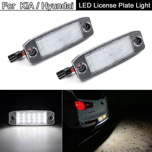 LED License plate light Number plate lamp for Kia Sportage 2011~ For SONATA 10 10~13 For SONATA YF 10MY 2010~2013 GF 10