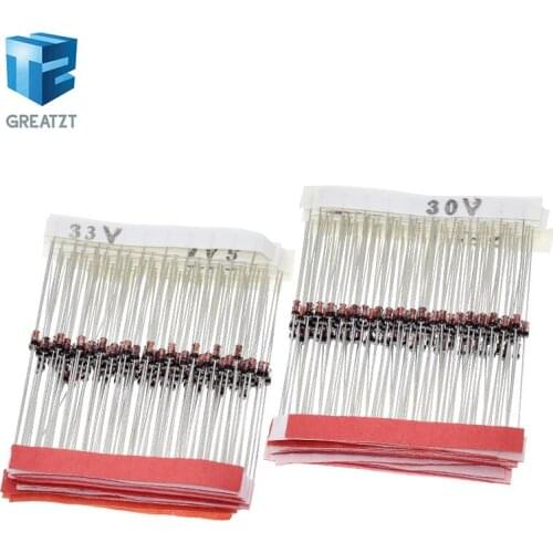 GREATZT (2V4 to 33V) 270Pcs 27 Values 1/2W 0.5W Zener Diode Assorted kit Assortment Set New