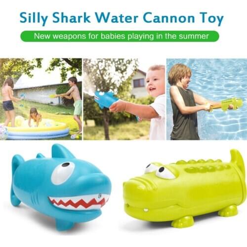 Cute Dolphin Shape Water Gun Water Jet Pull Type Water Gun Swimming Pool Water Bath Funny Animal Toys Bath Parent-Child Interact