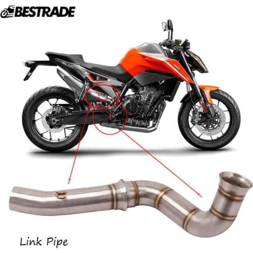 Motorcycle Exhaust Pipe Middle Connect Pipe Mid Link Tube Slip 51mm Modified For DUKE 790 Stainless Steel Pipe