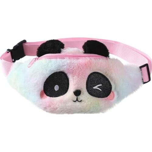 Cute Fanny Pack Panda Waist Bag Plush Belt Bag Chest Bag Small Shoulder Bag 517D