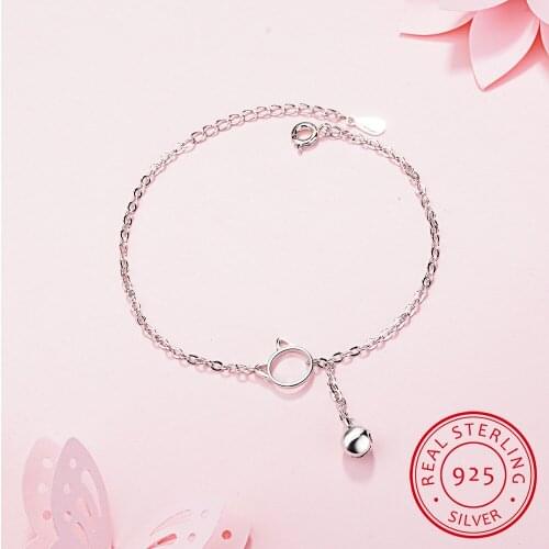New Arrival Tassel Hollow Cat Bell Bracelets & Bangle Fashion Hypoallergenic Bracelet For Women 925 Sterling-silver-jewelry