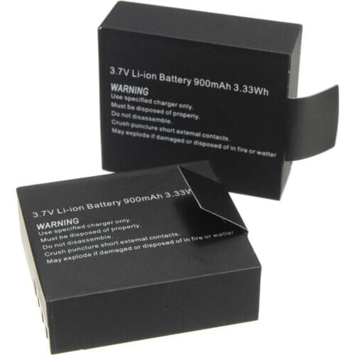 1pc/2pcs 3.7V 900mAh Li-ion Battery For SJCAM SJ4000 SJ5000 SJ6000 SJ7000 Action Camera Mini DV Cam Replacement Backup Battery