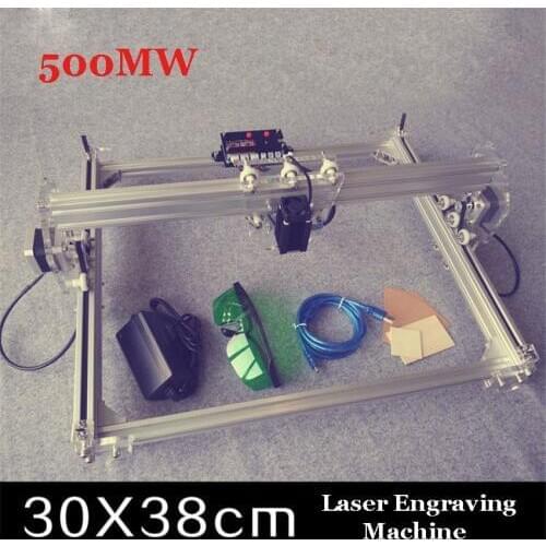 1PCs 500mW DIY Desktop Mini Laser Engraver, Engraving Laser Machine ,engraving Picture Logo Printer 30X38cm