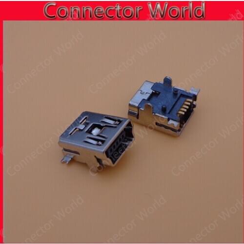 10-200pcs/lot 5 pin MINI USB Connector jack, Micro usb connector Socket Dock charging port replacement fit for MP3, MP4, Phone
