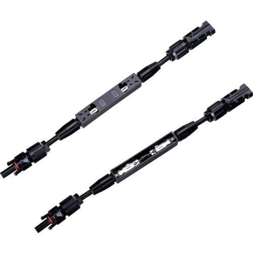 10 pcs / lot TUV standard 2 rails 15A diode PV solar Junction box with solar connector 1 Meter cable