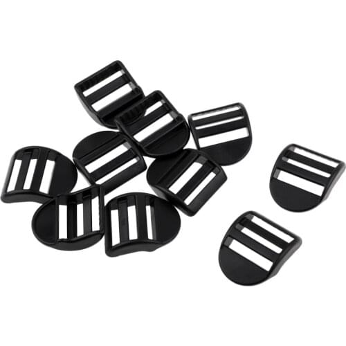 10 Pieces Plastic Ladder Lock Slider Side Release Buckle for Backpack Straps Webbing 25mm/1 inch