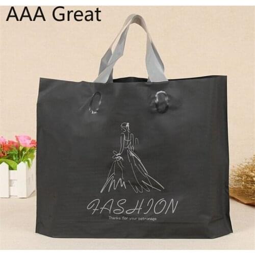100Pcs/Lot Plastic Jewelry Gift Bags Shopping Pouch Storage Supermarket Clothes Shoes Packaging Present Christmas Supplies Gifts