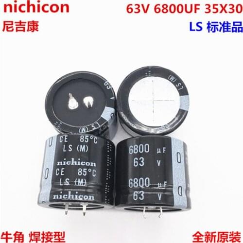 2PCS/10PCS 6800uf 63v Nichicon LS 35x30mm 63V6800uF Snap-in PSU Capacitor