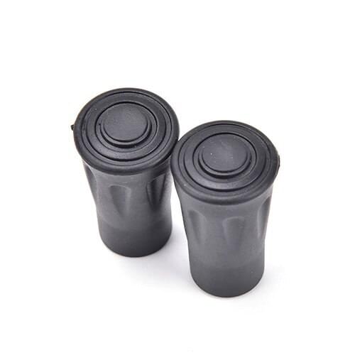 2 Pcs/lot Rubber Tip Carbon Fiber Hike Telescope Stick Nordic Walk Camp Alloy Ferrule Crutch Bar Tungsten Trek Pole Basket