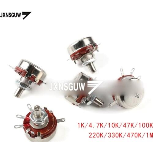 5PCS WTH118-1A 2W single-turn carbon film potentiometer 1K/4.7K/10K/47K/100K/220K/330/470K/1M