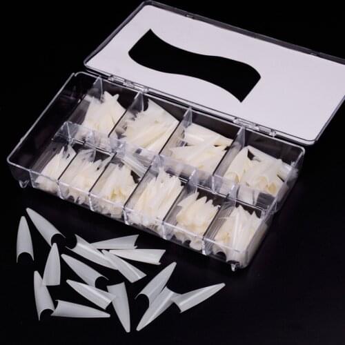 500PCS False Nail Tips Extra Long Acrylic Gel Salon Half Cover Nails Tips ABS Plastic sztuczne paznokcie Nail Art capsule ongle