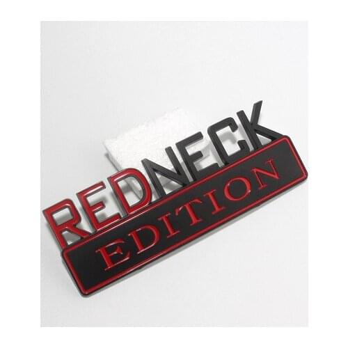 Auto Black REDNECK EDITION Emblem Auto Trunk Fender Badge Decals Stickers Car Accessories