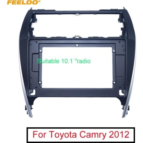 FEELDO Car Audio 10.1" Big Screen Fascia Frame Adapter For Toyota Camry 2012 2Din CD/DVD Player Fitting Panel Frame Kit