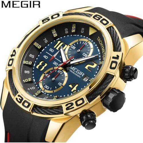 Watches Men Megir Brand Men Sport Watches Mens Quartz Clock Man Casual Military Waterproof Wrist Watch relogio masculino