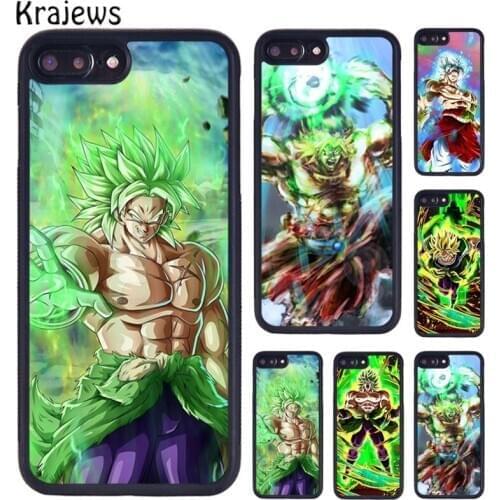 Krajews Legendary SSJ Broly TPU Phone Case For iPhone 5 6S 7 8 Plus 11 12 Pro X XR XS Max Samsung Galaxy S5 S6 S7 S8 S9 S10 PLUS