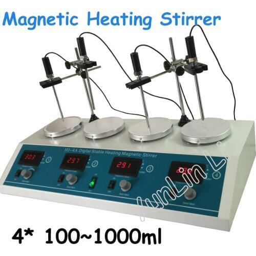 Digital Stable Heating Magnetic Stirrer 110V/220V Magnetic Stirrer with Heating Machine 4 in 1 Mixing Machine HJ-4A