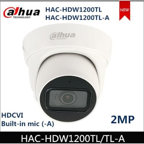 Dahua 2MP HDCVI IR Eyeball Camera HAC-HDW1200TL HAC-HDW1200TL-A Built-in mic (-A) IR 30m IP67 Waterproof HDCVI Camera