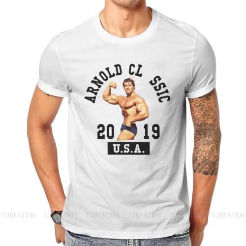2019 O Neck TShirt Arnold Schwarzenegger Mr Universe Bodybuilding Fabric Basic T Shirt Mans Clothes Fashion Fluffy Hot Sale