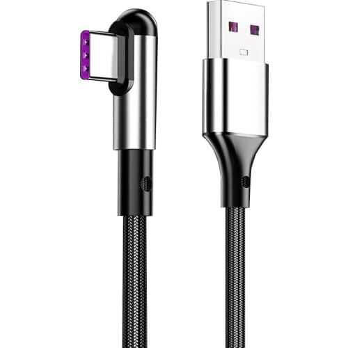 Micro USB Data Cable Type C Data Cable 3A Quick Charging Charger 90 Degree Elbow For Xiaomi Mi 10 Samsung S20
