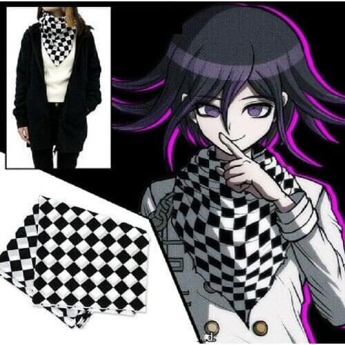 Anime Danganronpa V3 Ouma Kokichi Square Scarf Wrap Cosplay Costume 95x95cm Rare Handmade