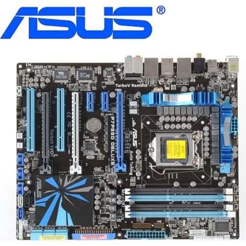 LGA 1156 For Intel P55 ASUS P7P55D Deluxe Motherboard DDR3 16GB P7P55D-Deluxe Desktop Mainboard ATX Systemboard PCI-E X16 Used