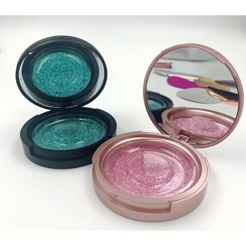 New 10pcs 3D False Eyelash Packaging Box Eyelashes Lash Case Empty Eyelashes Packaging Circle Box with Mirror Extension