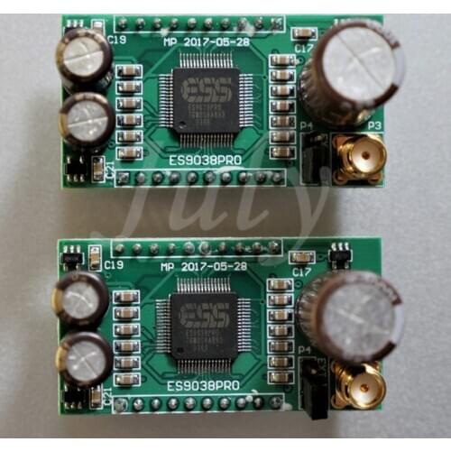 A pair of MP-D2 MK2 MK3 ES9038PRO DAC decoding module