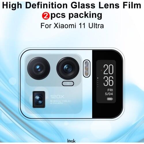 2pcs/lot For Xiaomi Mi 11 Ultra Camera Lens Film IMAK High Definition Clear Abrasion Resistant Glass Camera Lens Film