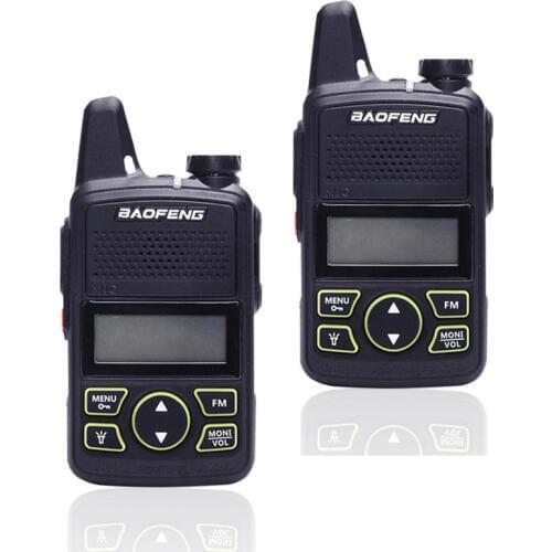 2Pcs Baofeng BF-T1Mini Walkie Talkie Ultra Thin CB Two Way Radio UHF 20CH Flashlight Handheld Transceiver Portable Ham Radio