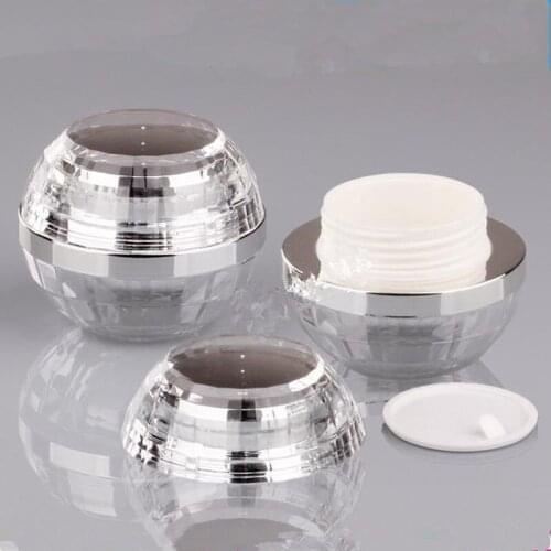 Ball shape loose powder container with 5g 10g 15g 30g 50g spherical cream jar empty nail powder container fashion
