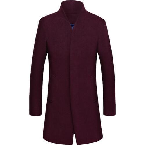Korean Style Wool Woolen Coat Overcoat Men Plus Size Winter Male Jacket Mens Coats Abrigo Hombre KJ242