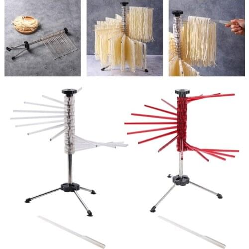 13MA Kitchen Foldable Folding Fan Shelf Fresh Pasta Dryer Multi-Arm with Pasta Drying Support Stainless Steel Household Cook
